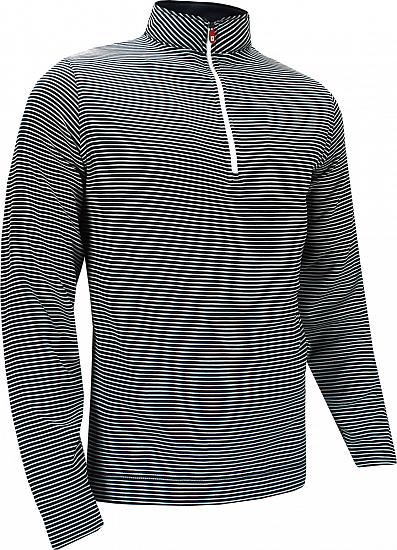 FootJoy Double Knit Mid Layer Open Bottom Half-Zip Golf Pullovers - Lexington Collection