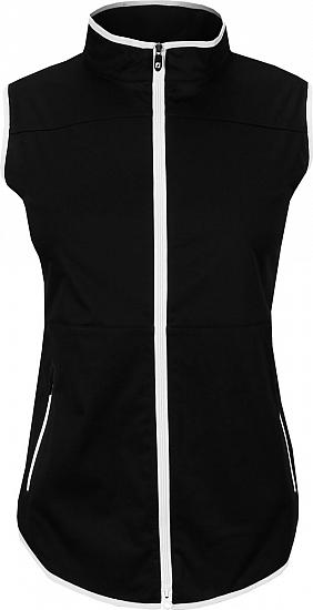 FootJoy Women's Lightweight Full-Zip Softshell Golf Vests - Black - ON SALE