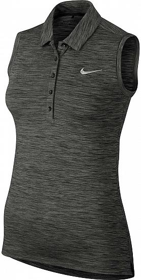 Nike Women's Dri-FIT Precision Heather Sleeveless Golf Shirts - CLOSEOUTS