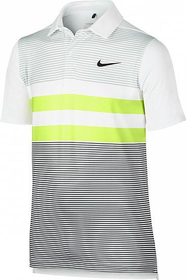 Nike Dri-FIT TR Dry Stripe Junior Golf Shirts - CLOSEOUTS