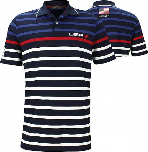 Polo Yarn Dye Performance Pique Stripe Golf Shirts - Ryder Cup - IN STORE ONLY