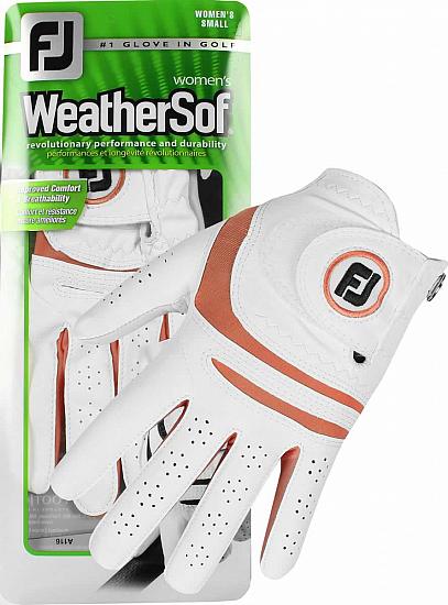 FootJoy WeatherSof GolfLeisure Women's Golf Gloves - Papaya - ON SALE