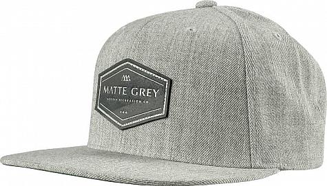 Matte Grey Hex Invert Snapback Adjustable Golf Hats - ON SALE!