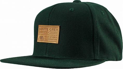 Matte Grey Premium Badge Snapback Adjustable Golf Hats - ON SALE