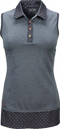 Adidas Women's Diamond Print Sleeveless Golf Shirts - CLEARANCE
