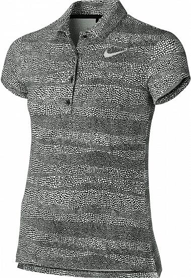 Nike Girl's Dri-FIT Printed Junior Golf Shirts - Previous Season Style - ON SALE