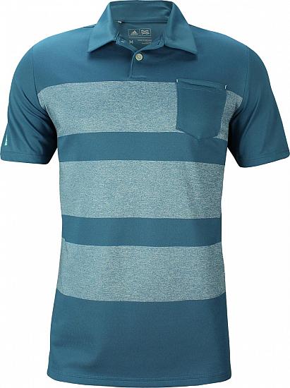 Adidas ClimaCool Engineered Heather Stripe Golf Shirts - ON SALE