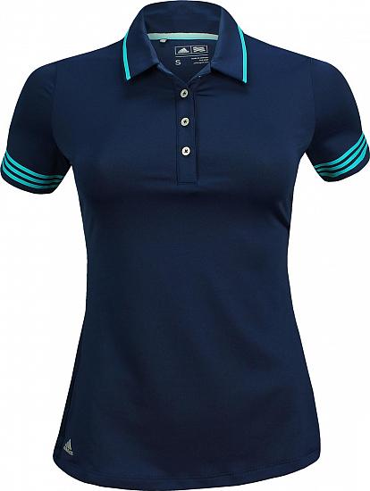 Adidas Women's 3-Stripes Tipped Golf Shirts - ON SALE