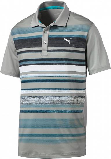Puma DryCELL Washed Stripe Golf Shirts - ON SALE