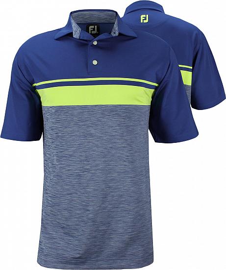 FootJoy Lisle Color Block with Space Dye Golf Shirts - Pacific Grove Collection - FJ Tour Logo Available - Previous Season Style