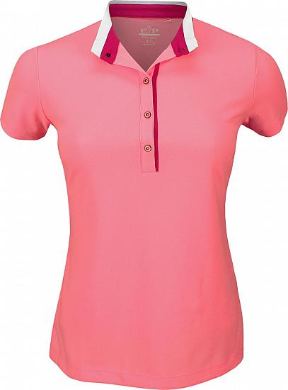 EP Pro Women's Tour-Tech Floral Flat Knit Collar Golf Shirts - ON SALE