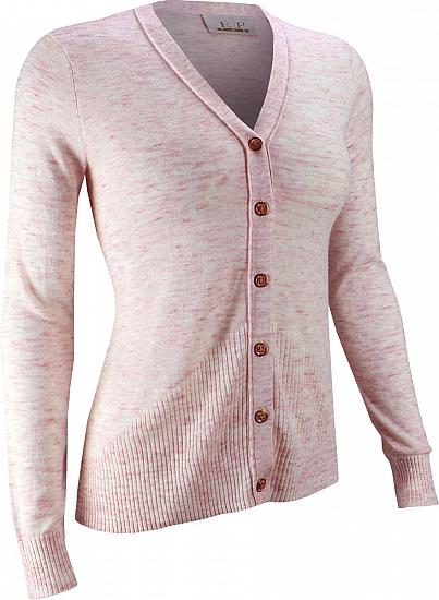 EP Pro Women's Fine Gauge Cotton Tonal Cardigan Golf Sweaters - HOLIDAY SPECIAL