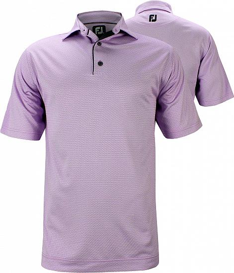 FootJoy Geometric Jacquard Self Collar Golf Shirts - Westchester Collection - FJ Tour Logo Available