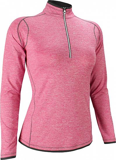FootJoy Women's Half-Zip Golf Pullovers with Faux Layer - Berry - ON SALE!