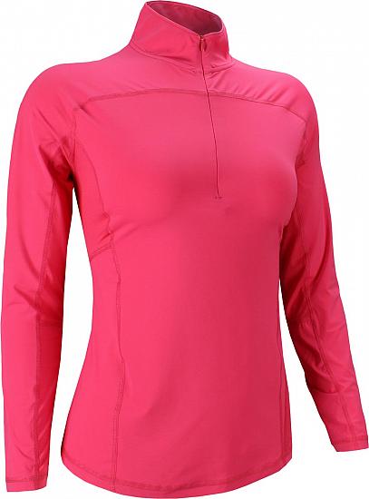 FootJoy Women's Sun Protection Half-Zip Golf Pullovers - Berry - ON SALE!
