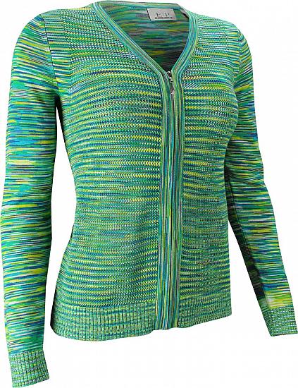 EP Pro Women's Space Dye Full-Zip Cardigan Golf Sweaters - ON SALE