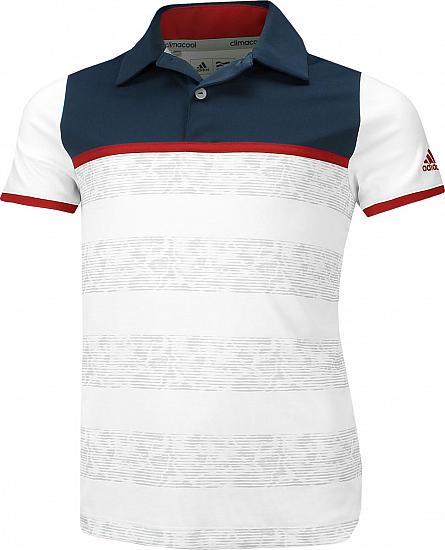 Adidas Camo Stripe Junior Golf Shirts - ON SALE