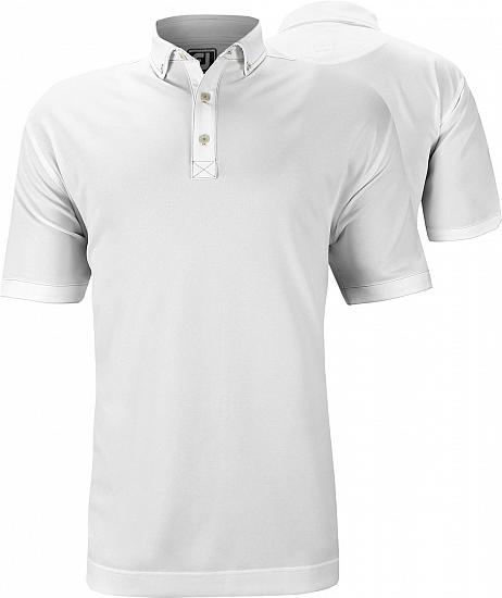 FootJoy Solid Pique with Woven Trim Golf Shirts - Athletic Fit - ON SALE!