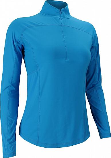 FootJoy Women's Sun Protection Half-Zip Golf Pullovers - Electric Blue - ON SALE