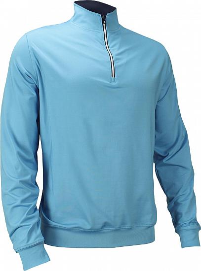 FootJoy Performance Half-Zip Golf Pullovers with Gathered Waist - Sky Blue - FJ Tour Logo Available - Previous Season Style