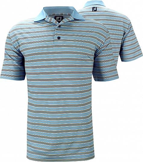 FootJoy Heather Lisle Stripe Golf Shirts with Knit Collar - Amelia Island Collection - FJ Tour Logo Available
