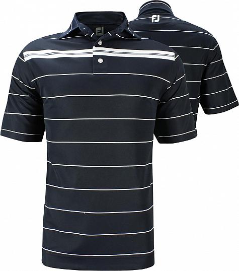 FootJoy Smooth Pique Chest Stripe Golf Shirts - Amelia Island Collection - FJ Tour Logo Available
