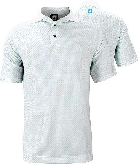 FootJoy Performance Circle Print Lisle Golf Shirts - Amelia Island Collection - FJ Tour Logo Available
