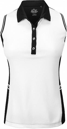 EP Pro Women's Tour-Tech Contrast Stripe Trim Sleeveless Golf Shirts - ON SALE
