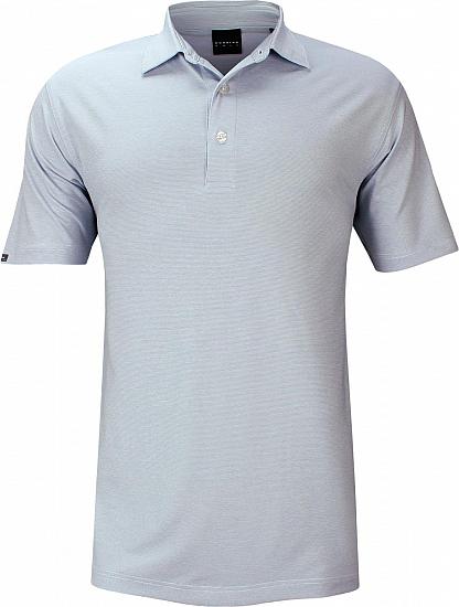 Dunning Fine Stripe Jersey Golf Shirts - Slate
