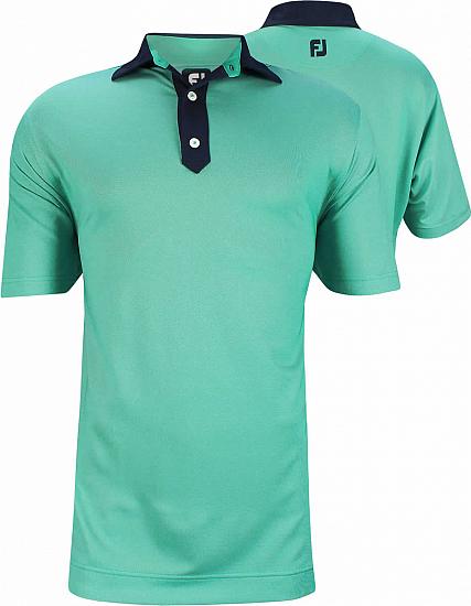 FootJoy Birdseye Jacquard Golf Shirts with Self Collar - Harbor Springs Collection - FJ Tour Logo Available