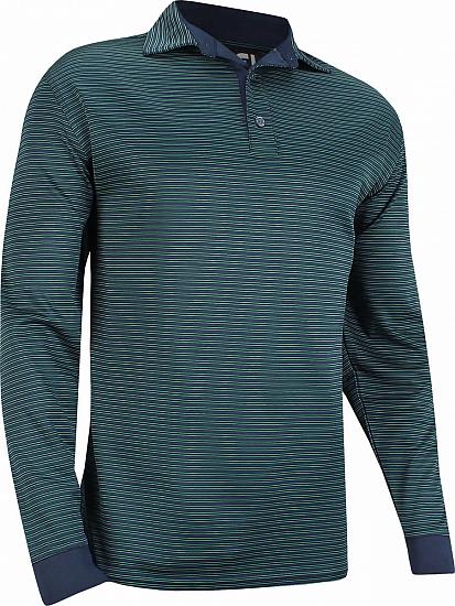 FootJoy Thermolite Jersey Stripe Long Sleeve Golf Shirts with Self Collar - Harbor Springs Collection - FJ Tour Logo Available - ON SALE
