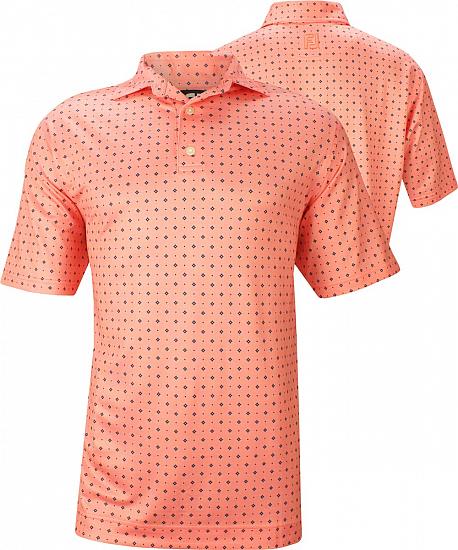 FootJoy Birdseye Jacquard with Print Golf Shirts - Asheville Collection - FJ Tour Logo Available