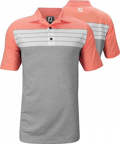FootJoy Stretch Lisle Color Block Golf Shirts - Athletic Fit - Asheville Collection - FJ Tour Logo Available