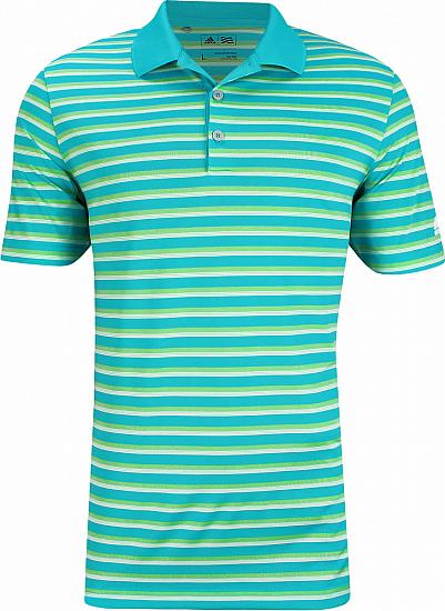 Adidas Club Merch Stripe Golf Shirts - Energy Blue - ON SALE