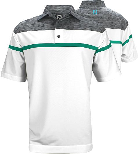 FootJoy Stretch Lisle Space Dye Yoke Golf Shirts with Self Collar - FJ Tour Logo Available - Previous Season Style
