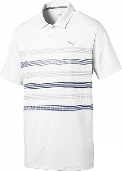 Puma DryCELL Center Stripes Golf Shirts - Peacoat - ON SALE