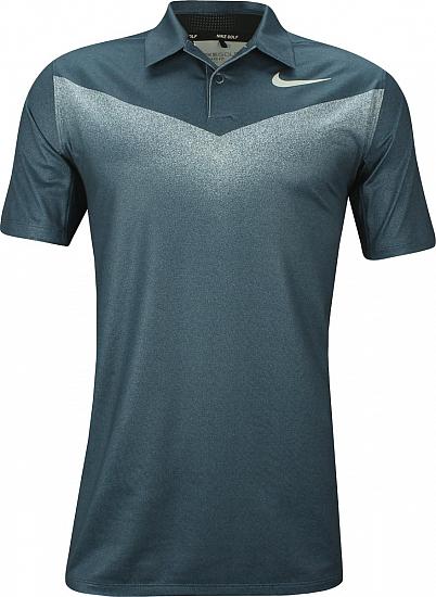 Nike Dri-FIT Chevron Print Golf Shirts - Armory Navy - CLOSEOUTS