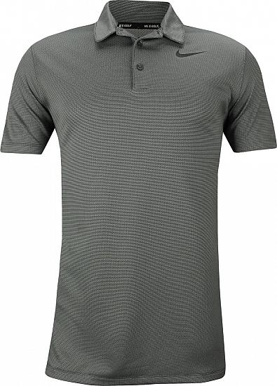 Nike Dri-FIT Textured Golf Shirts - Dark Grey