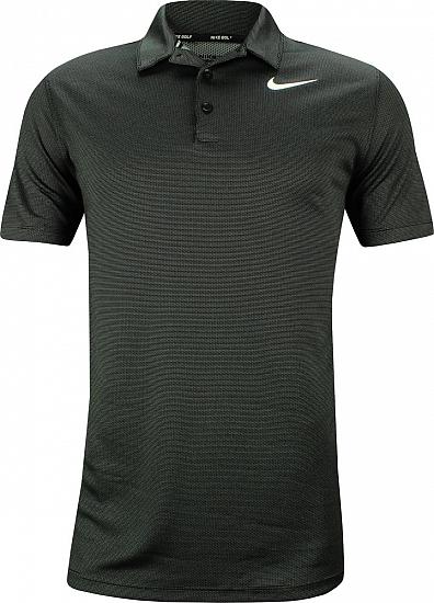 Nike Dri-FIT Textured Golf Shirts - Black