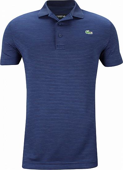 Lacoste Tech Jersey Fine Multi Stripe Golf Shirts - HOLIDAY SPECIAL
