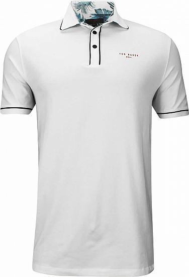 Ted Baker London Offset Golf Shirts - White