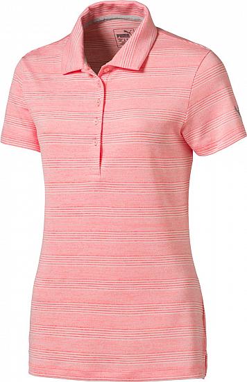 Puma Women's DryCELL Heather Stripe Golf Shirts - ON SALE