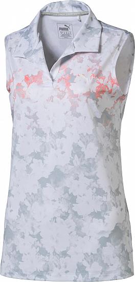 Puma Women's DryCELL Floral Sleeveless Golf Shirts - ON SALE