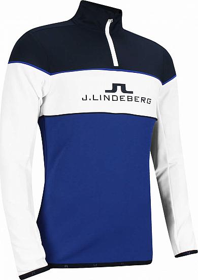 J.Lindeberg Kimball TN Striped Quarter-Zip Golf Pullovers