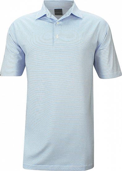 Dunning Stripe Yarn Dye Jersey Golf Shirts - Mid Dusk White