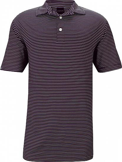 Dunning Jersey Classic Stripe Golf Shirts - Plum