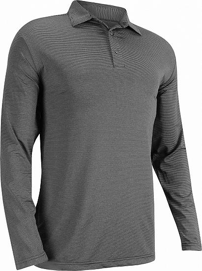 Arnold Palmer Saddlebrook Long Sleeve Golf Shirts - Black