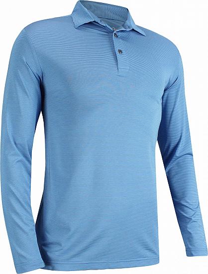 Arnold Palmer Saddlebrook Long Sleeve Golf Shirts - Blue