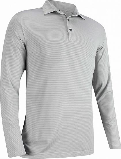 Arnold Palmer Saddlebrook Long Sleeve Golf Shirts - White