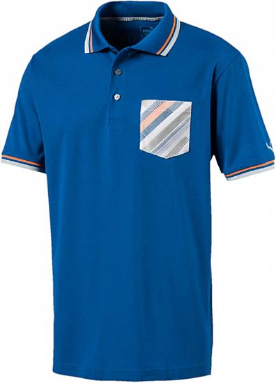 Puma DryCELL Pixel Pocket Golf Shirts - Lapis Blue
